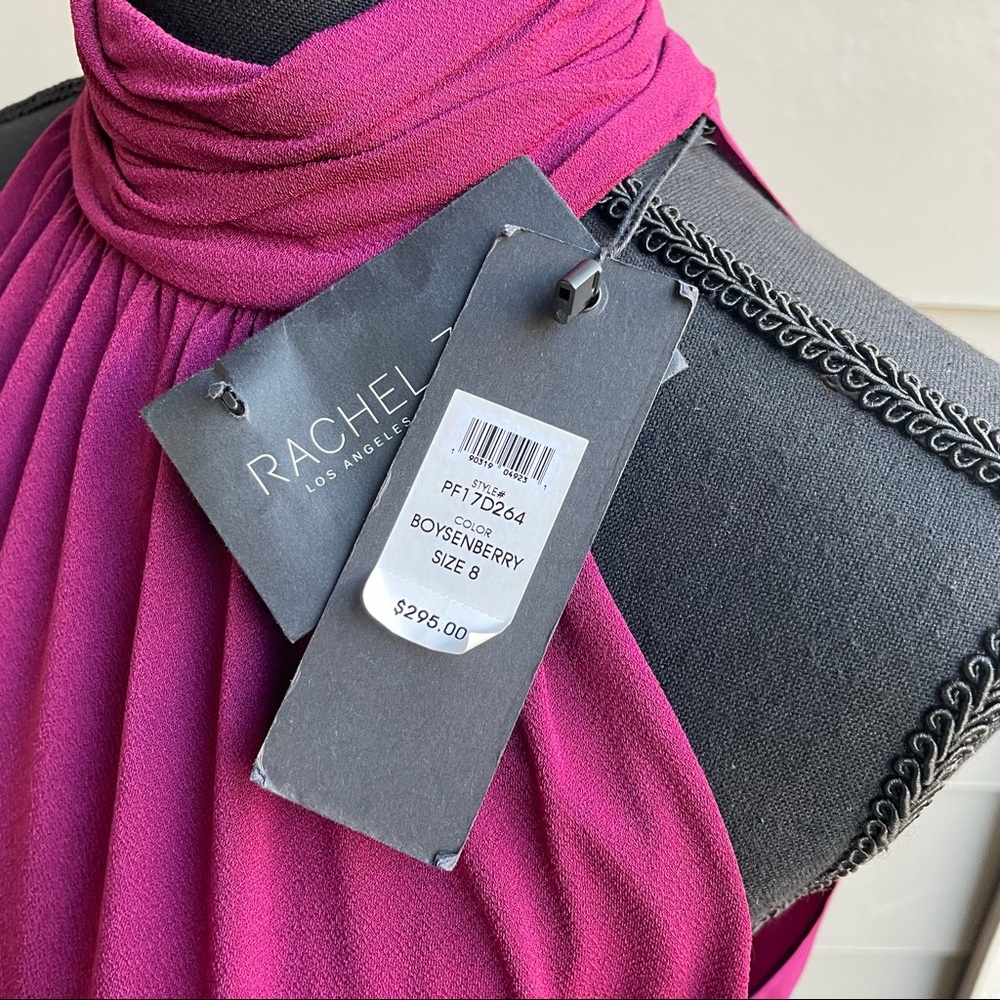 Rachel Zoe High Neck Shiley Dress (Boysenberry, 8) - Picture 7 of 14